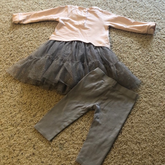 Limited Too Unicorn Sweatshirt Dress w/leggings - Picture 2 of 5